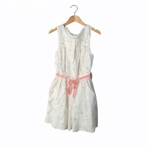 Cat & Jack Cotton White with Dots Summer Dress, Size 7/8. NWT